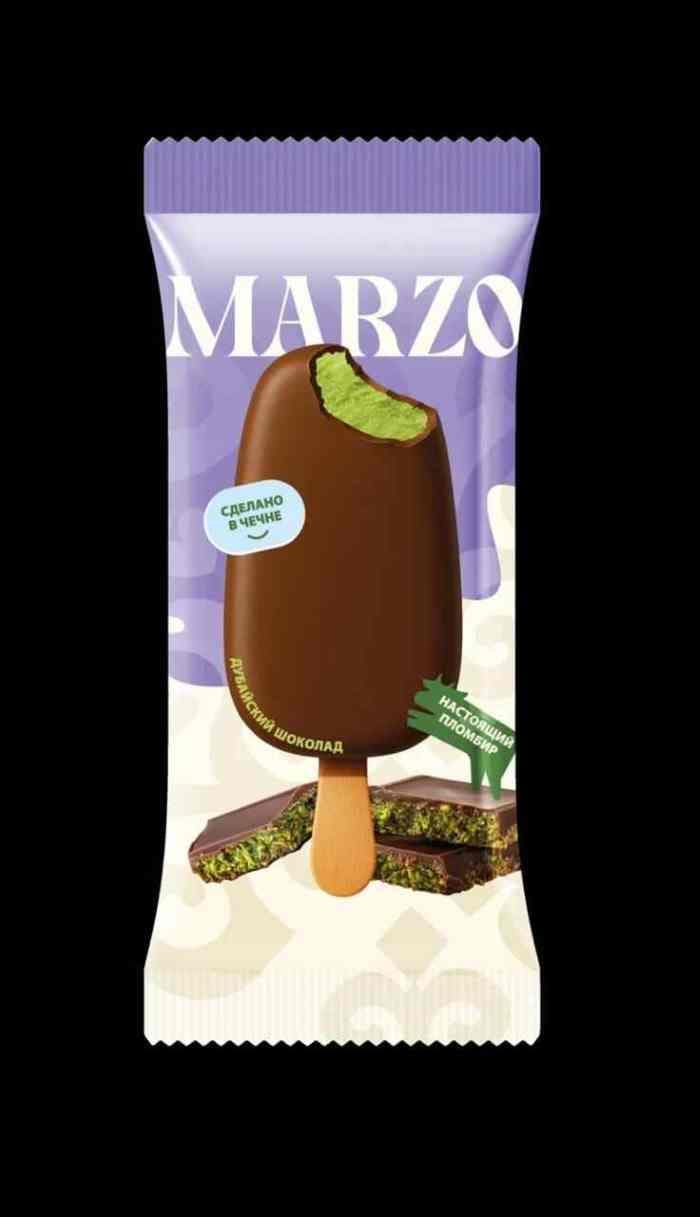 Марзо Эскимо пломбир 15% Дубайский шоколад 70г 24шт №210