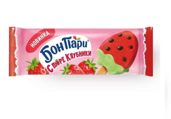 Фруктовый Лед Бон Пари клубничка 67тр 27шт