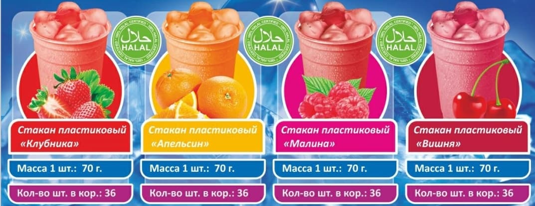 Стакан Пластиковый Айсберг 70г 36шт