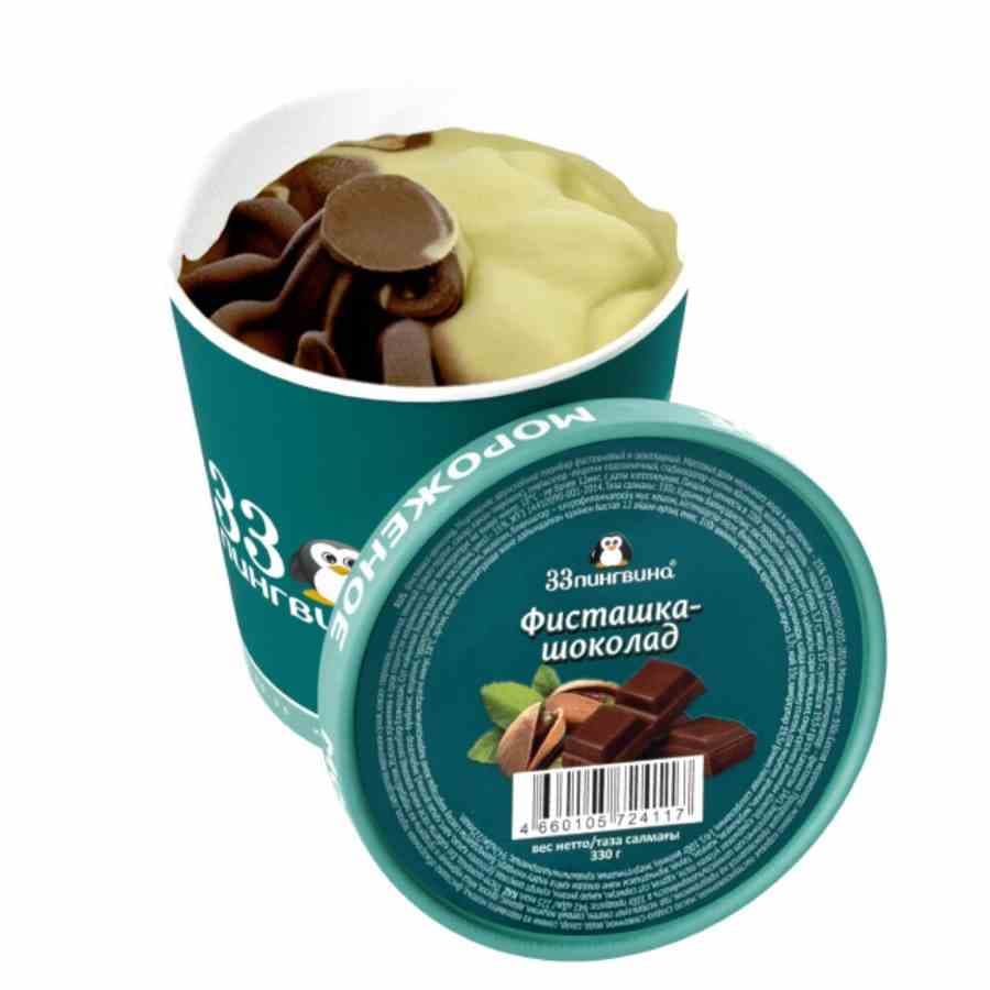 33 Пингвина Фисташка-шоколад (Об) 330гр/12шт ВЕДРО/946