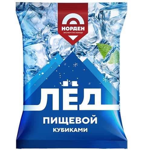 ЛЕД/2 Лед пищевой кусковой. НОРДЕН.1000 г./8шт