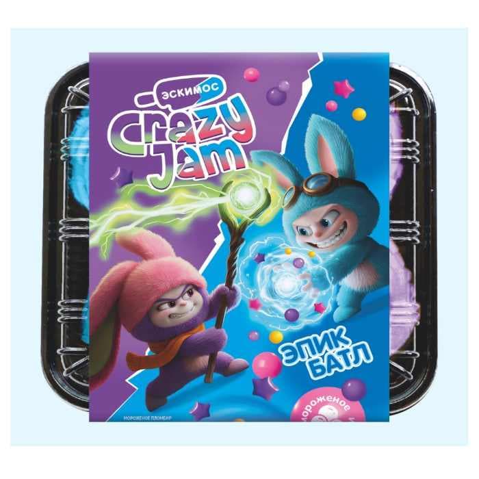 Э/Айс-бокс "CRAZY JAM ЭПИК БАТЛ" 400гр 4шт/720