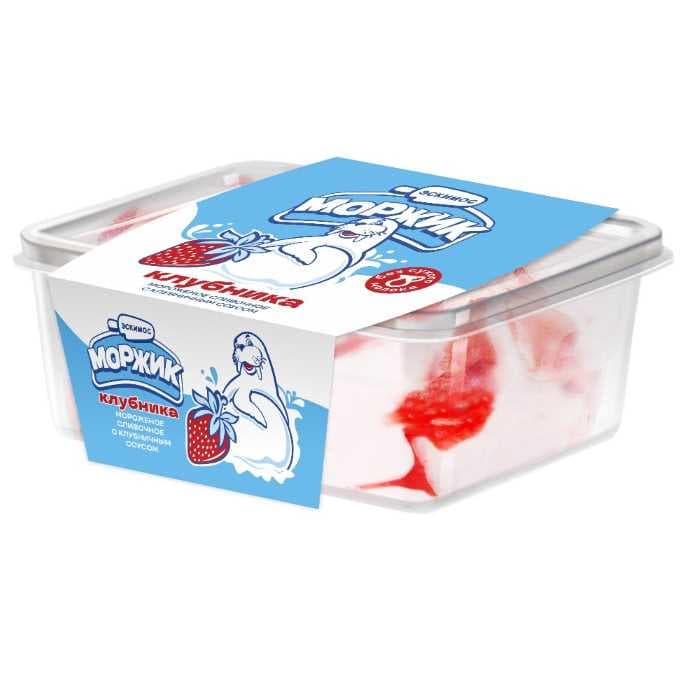 Э/Ванна "Моржик" 8% сливочное с клуб. соусом 450гр 6шт/108