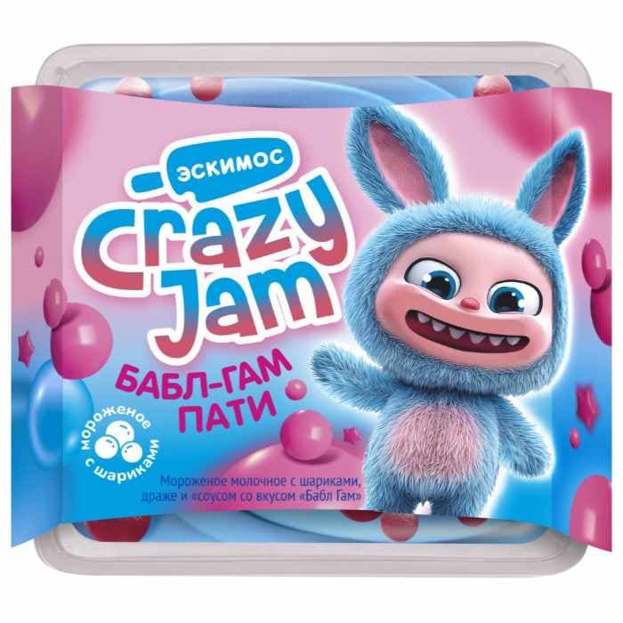 Э/Креманка с ложечкой "CRAZY JAM. БАБЛ-ГАМ ПАТИ" 12шт/623 180гр