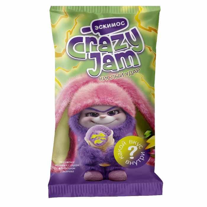 Э/Стак. "CRAZY JAM. КИСЛЫЙ УДАР" 75гр 32шт/554