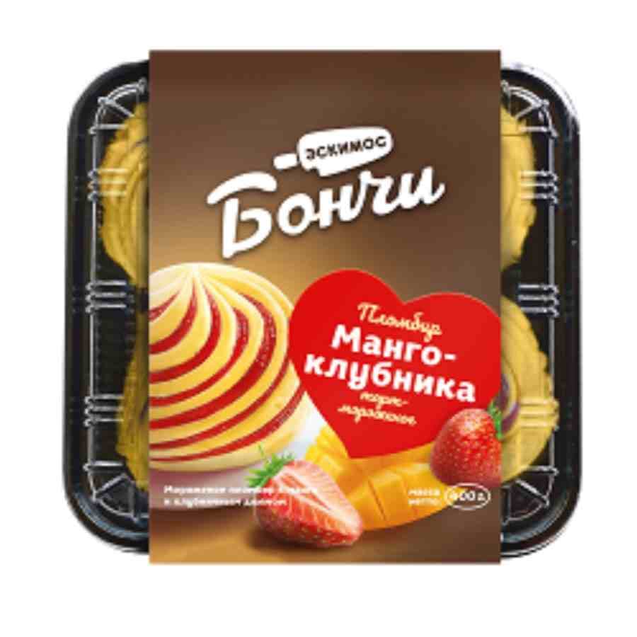 Э/Торт "Bonci" Манго-клубника 400гр 4шт/706