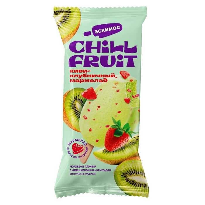 Э/Эск. "Chill Fruit" киви-клубничный мармелад 65гр 20шт/821
